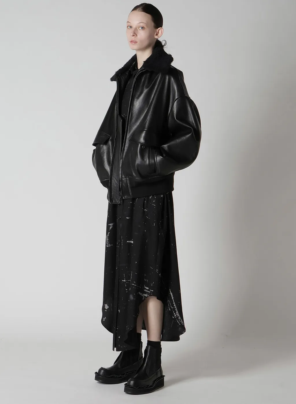 Cow Leater Blouson