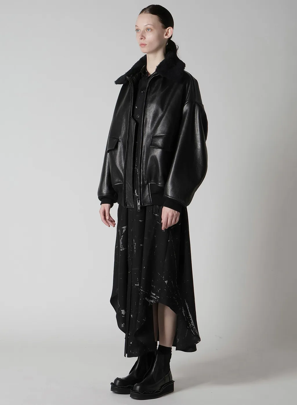 Cow Leater Blouson