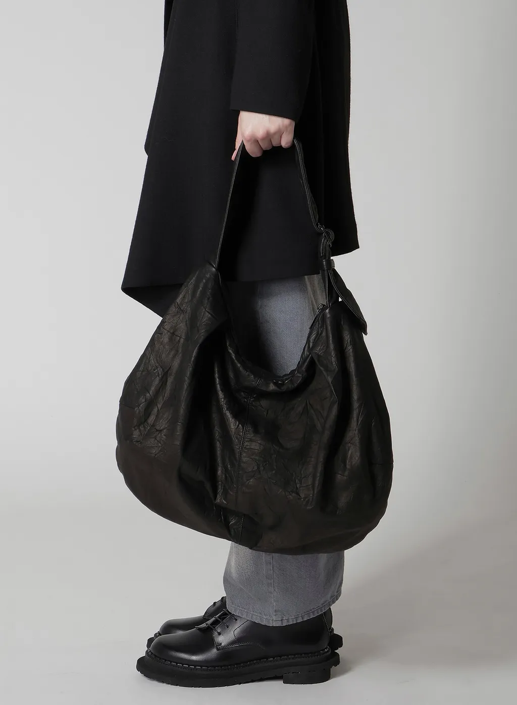Soft Leather Gyoza-Style Bag