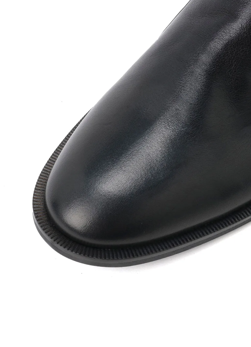 Semi-Matte Leather Belted Boots