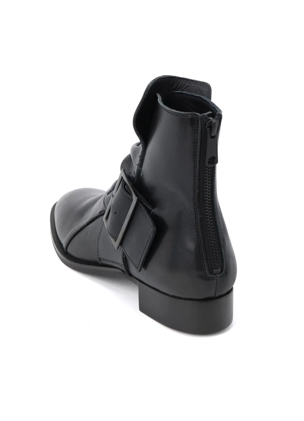 Semi-Matte Leather Belted Boots