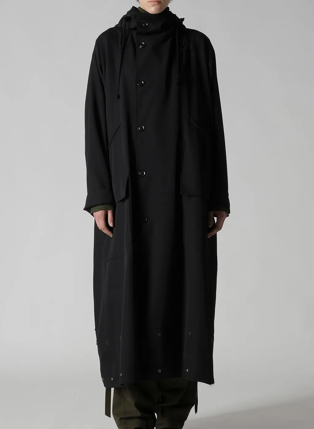 Wool Gabardine Military Coat