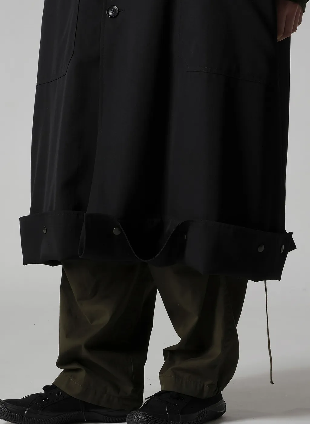 Wool Gabardine Military Coat