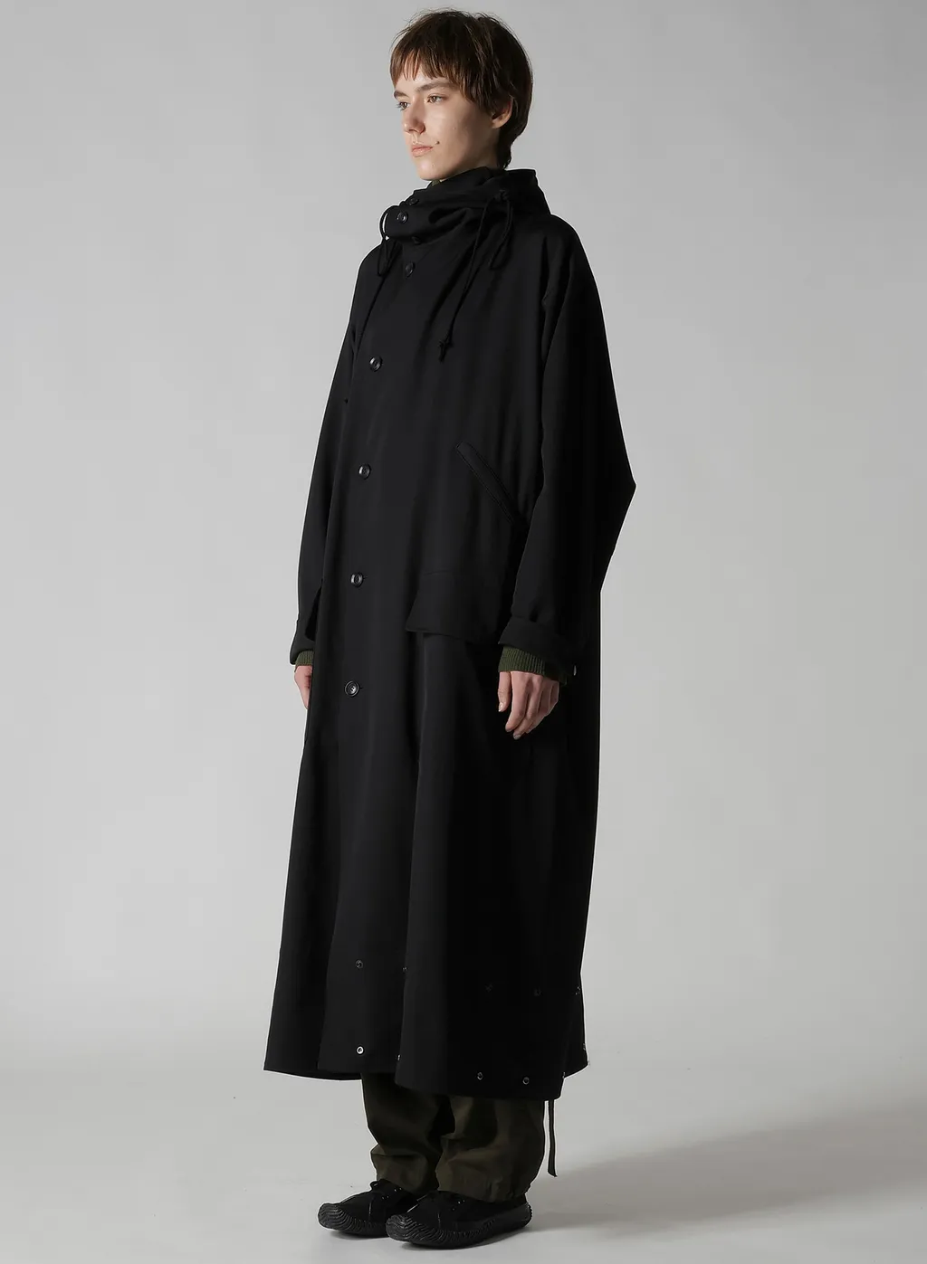 Wool Gabardine Military Coat