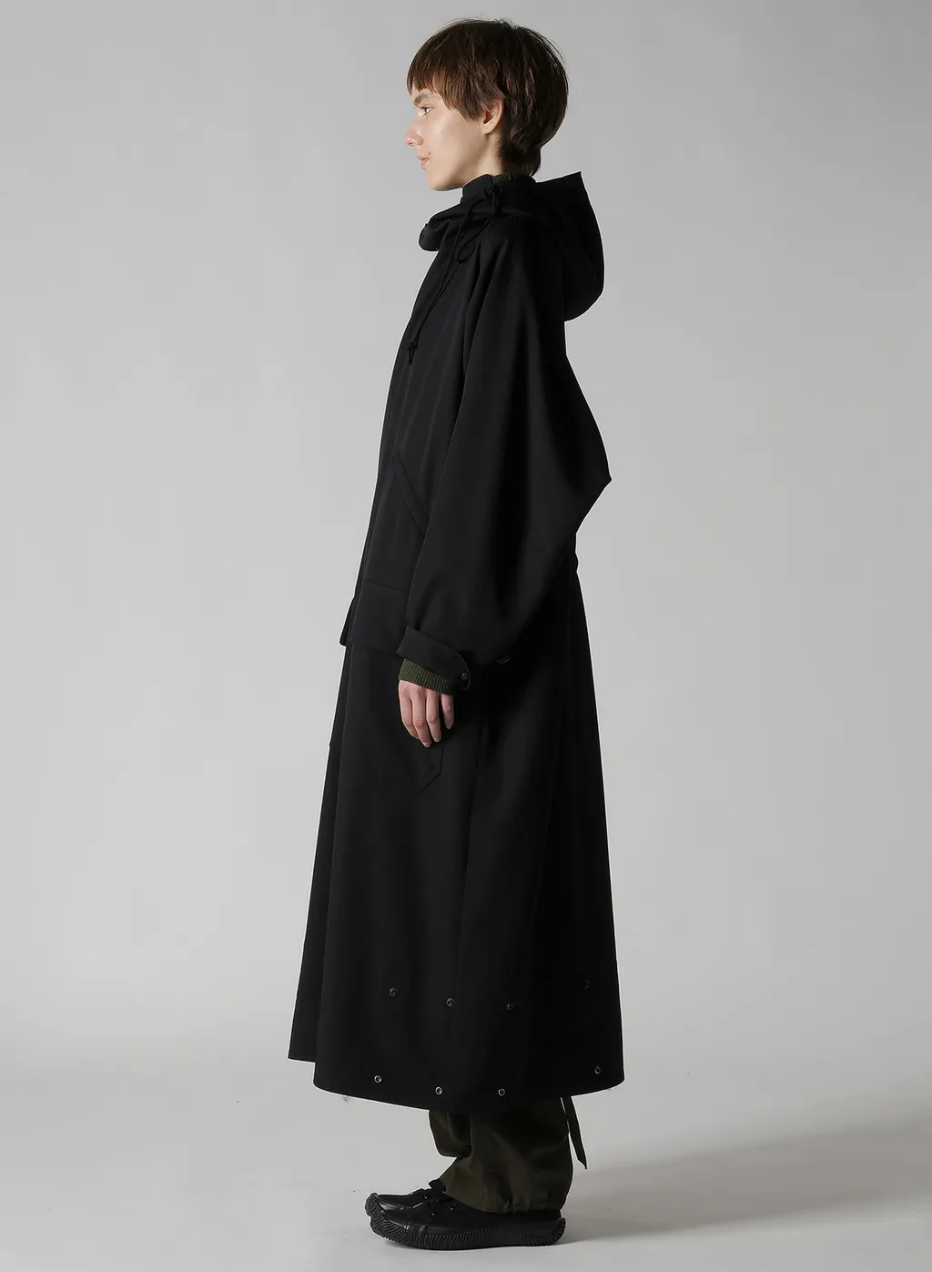 Wool Gabardine Military Coat