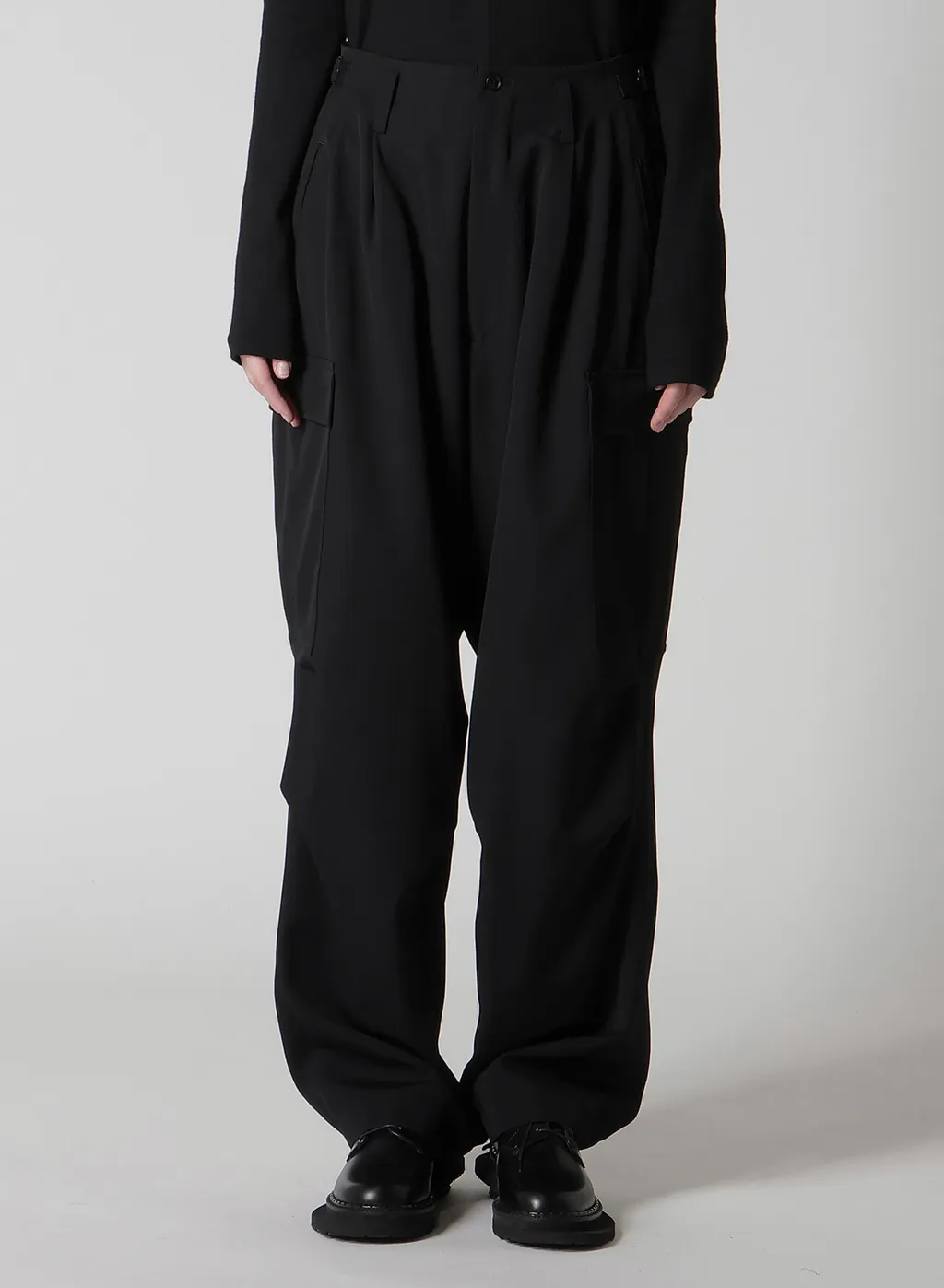Wool Gabardine Cargo Pants