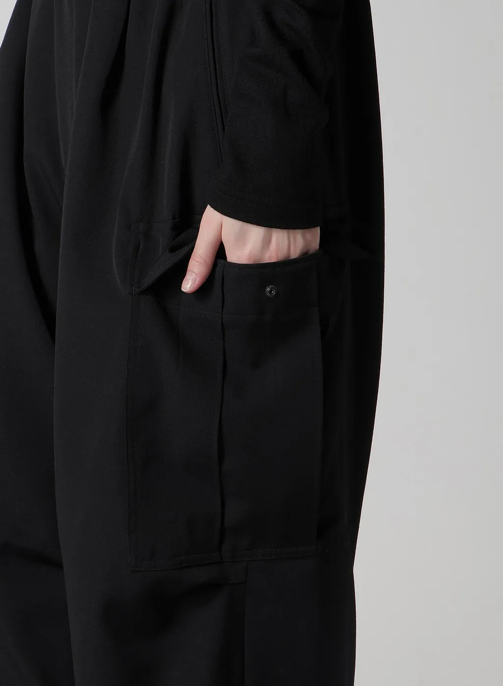 Wool Gabardine Cargo Pants