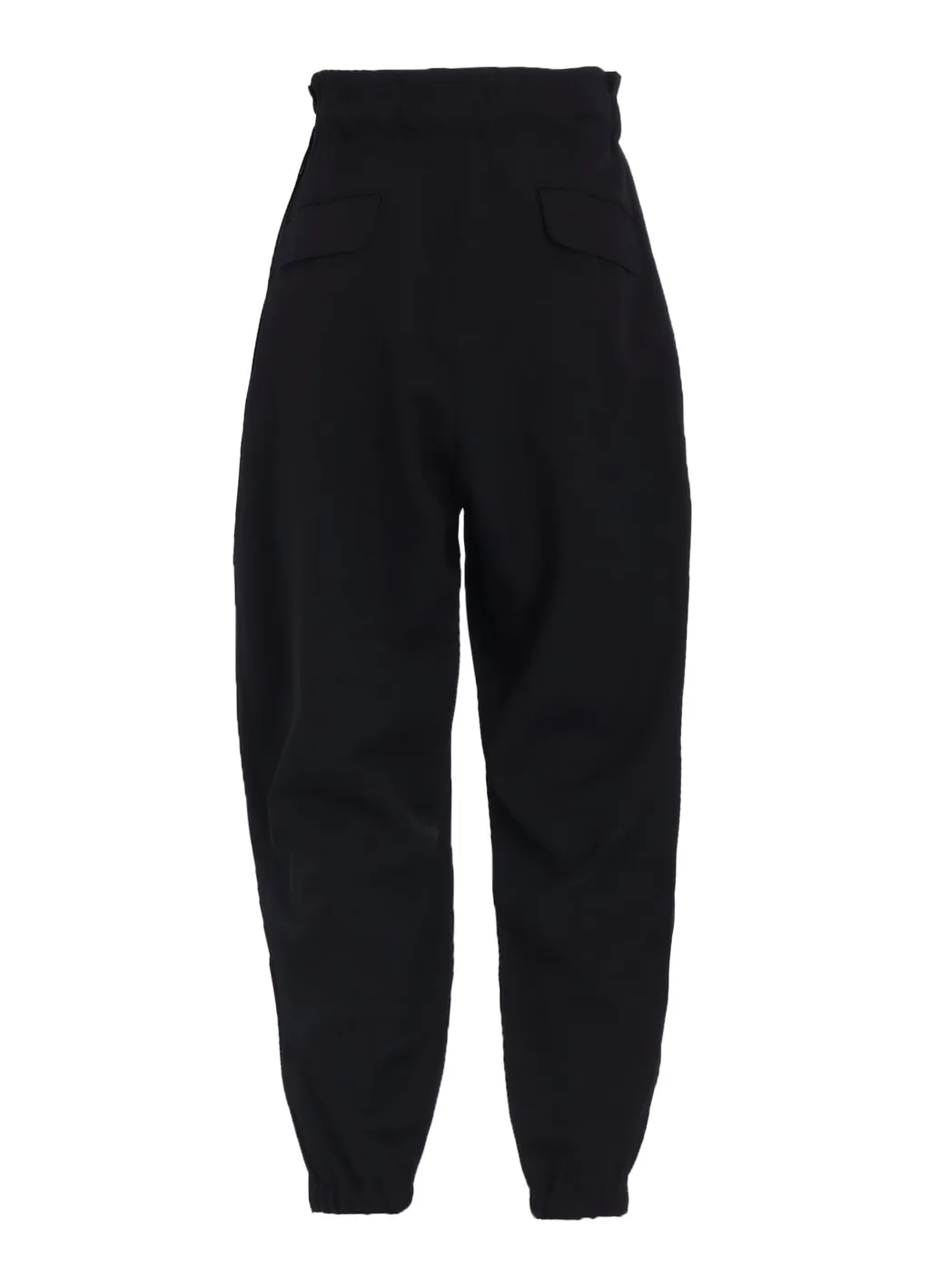 Wool Gabardine Elastic Waist/Hem Pants
