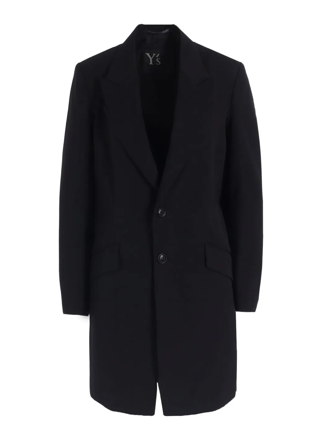 Wool Gabardine Peaked Lapel Jacket