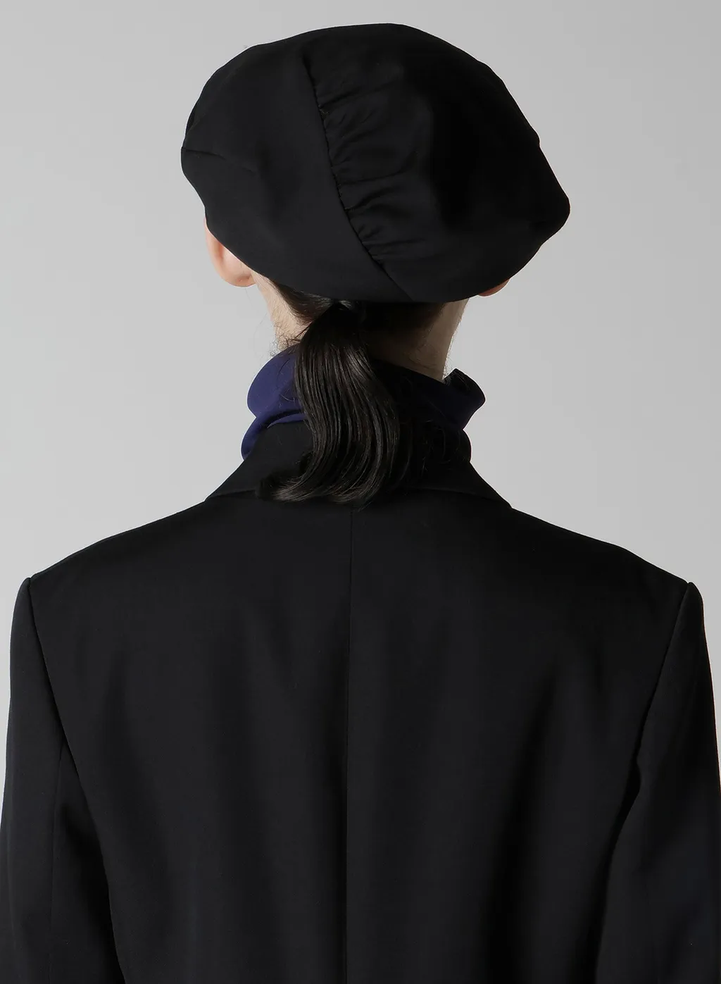 Wool Gabardine Dart Beret