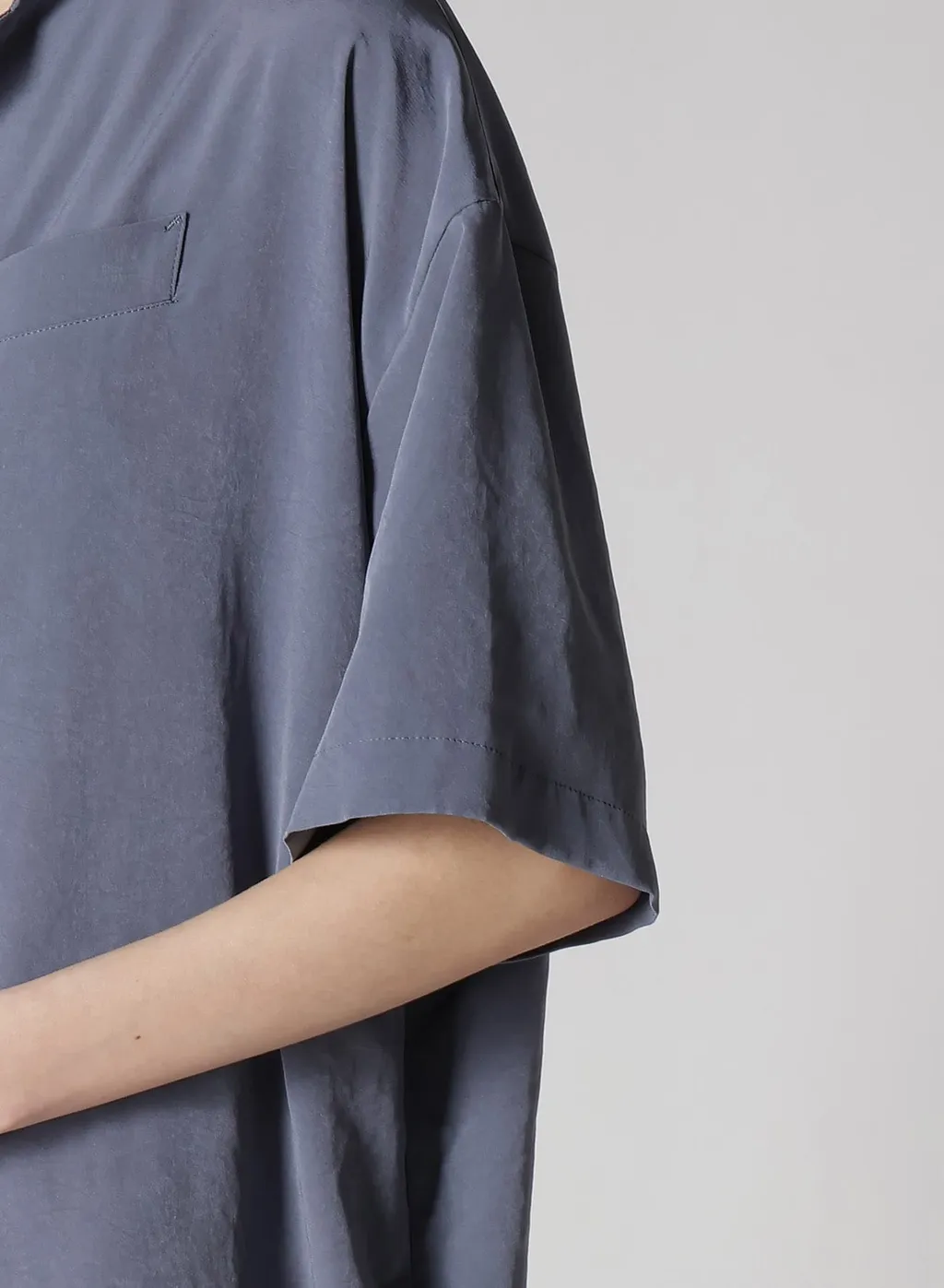 Crepe De Chine Half Sleeve Box Shirt Dress