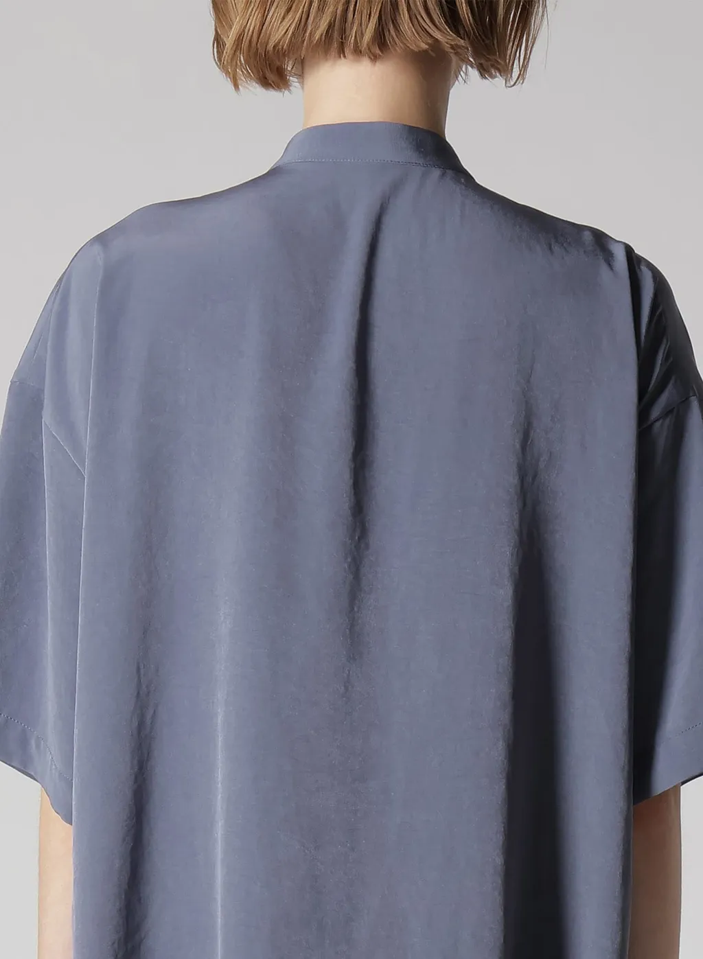 Crepe De Chine Half Sleeve Box Shirt Dress