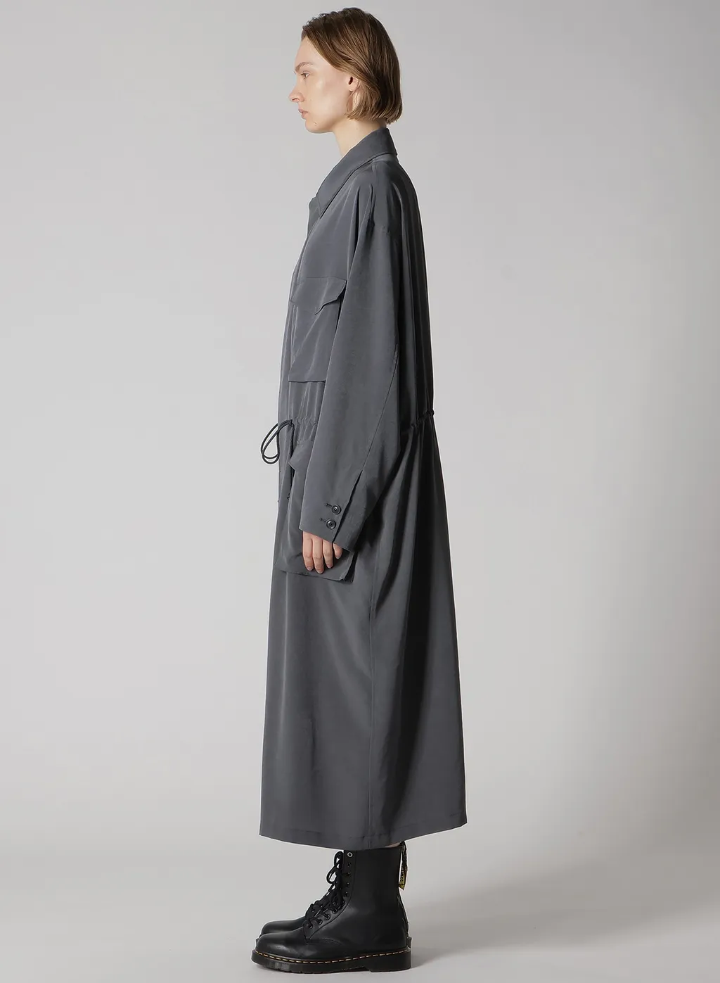 Crepe De Chine 4-Pocket Long Dress