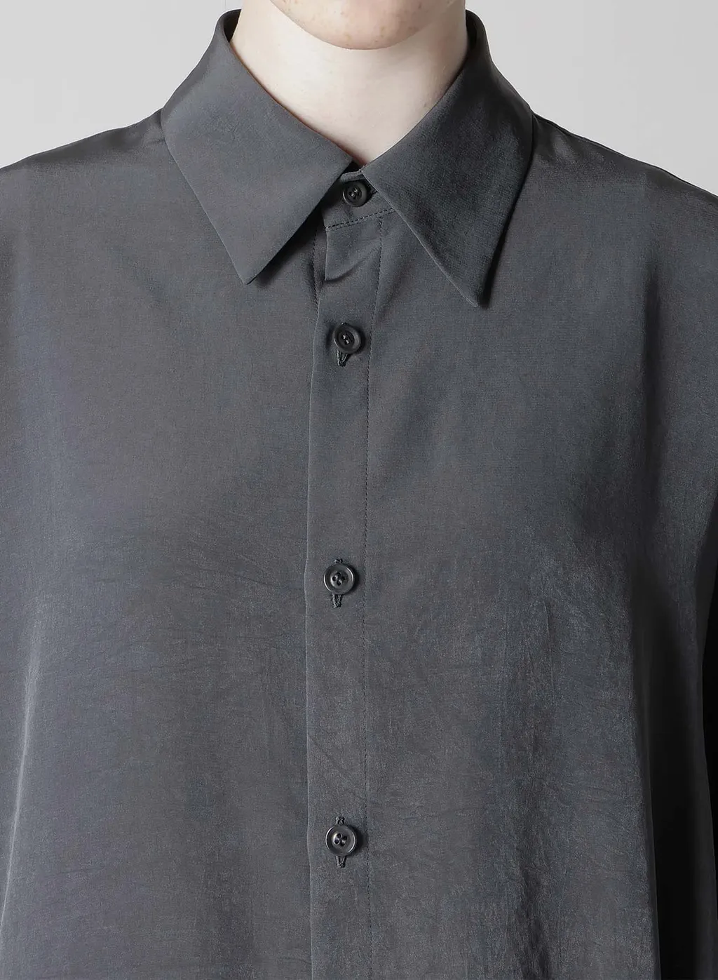 Crepe De Chine Circle Gathered Blouse