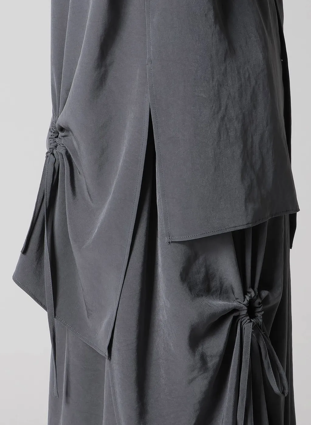 Crepe De Chine Circle Gathered Blouse
