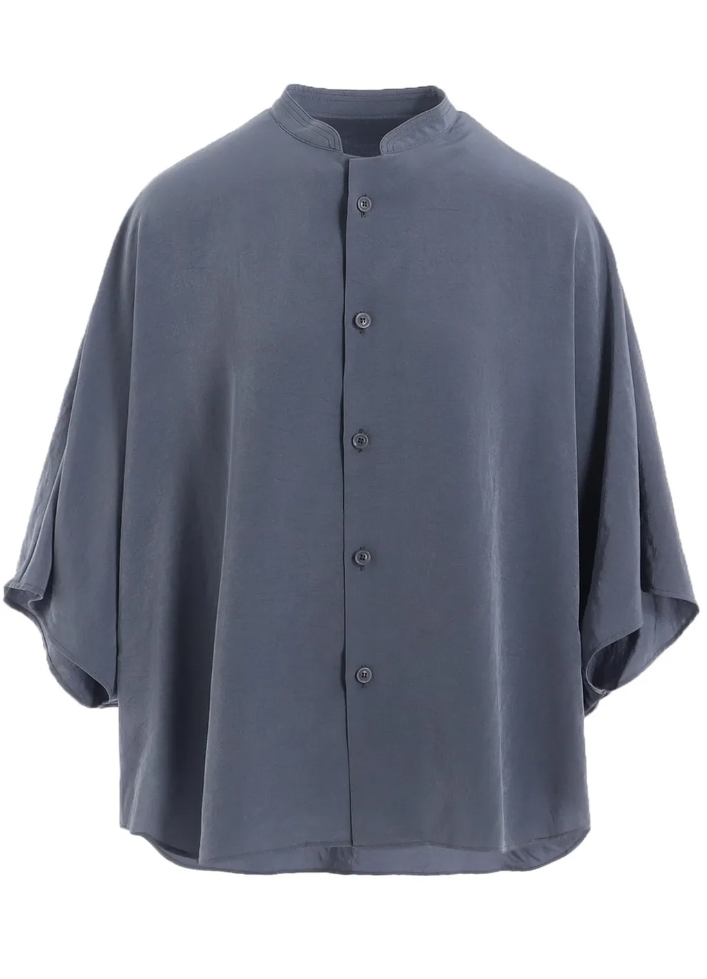 Crepe De Chine Stand Cape Blouse