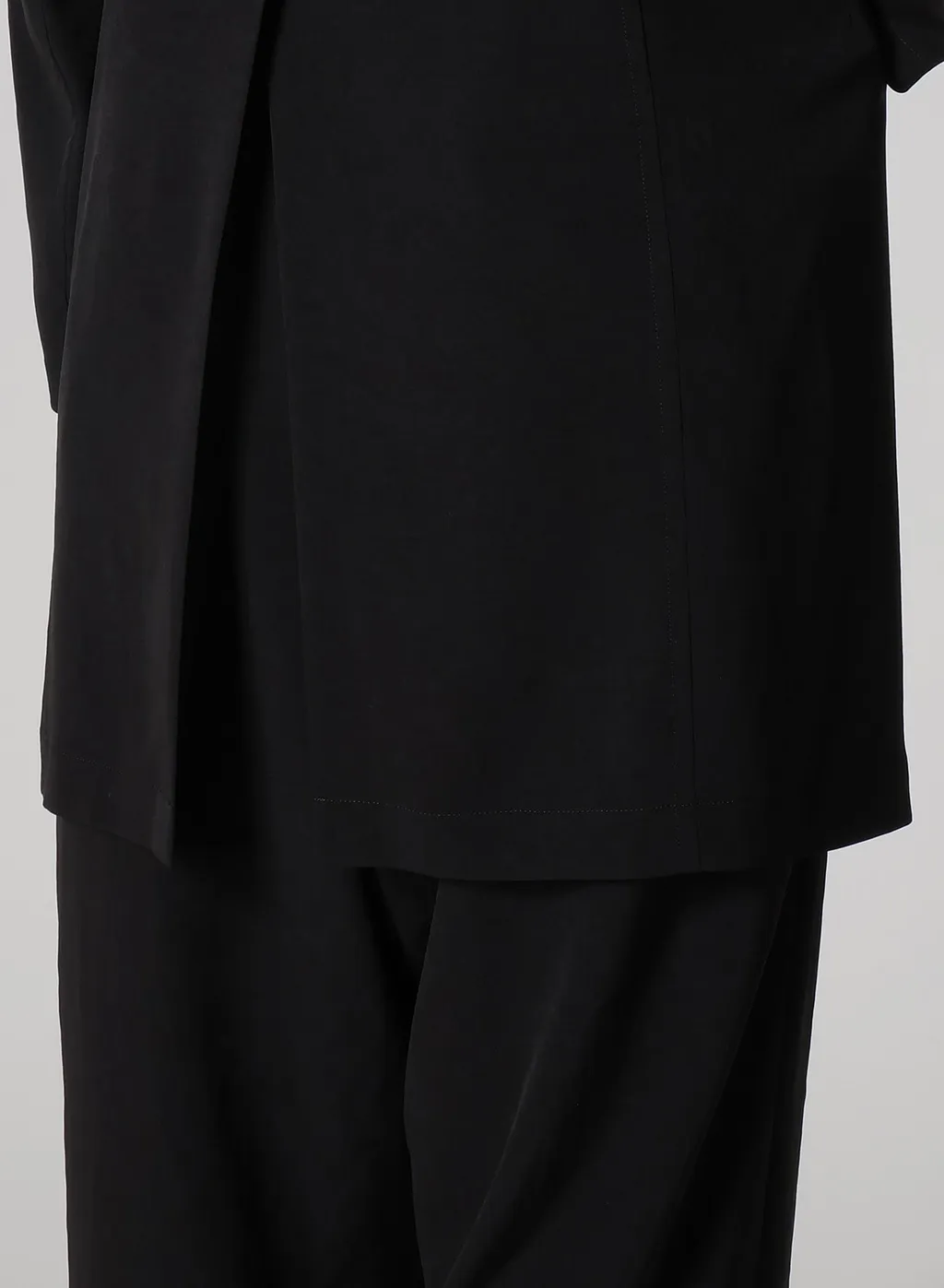 Crepe De Chine Collarless Jacket