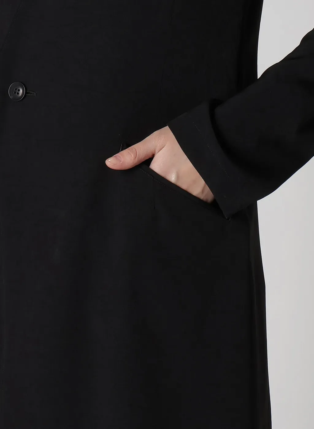 Crepe De Chine Collarless Jacket