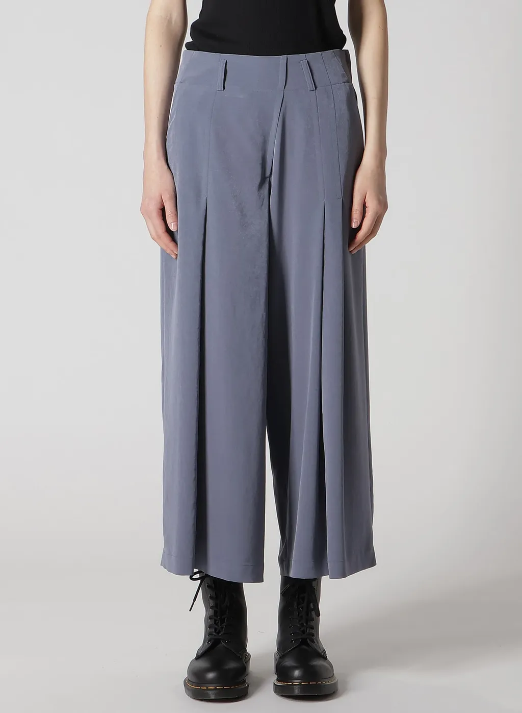 Crepe De Chine Random Tuck Pants