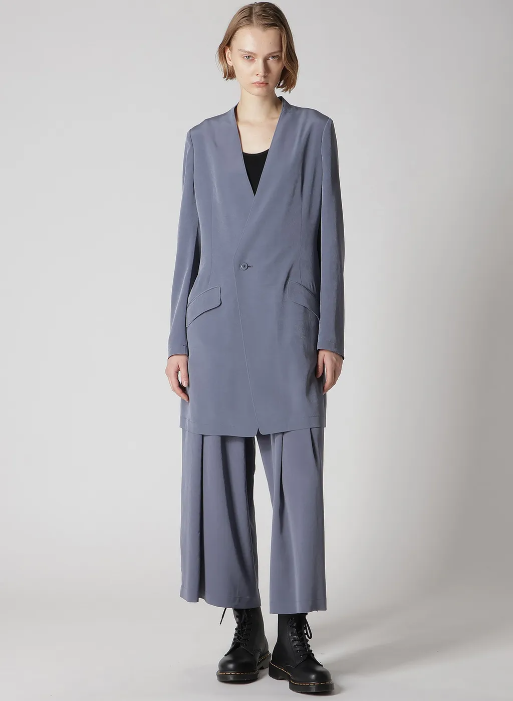 Crepe De Chine Random Tuck Pants