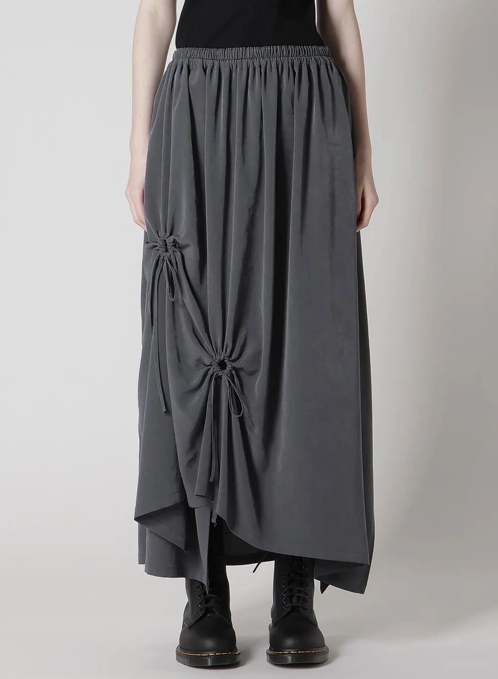 Crepe De Chine Circle Gathered Skirt
