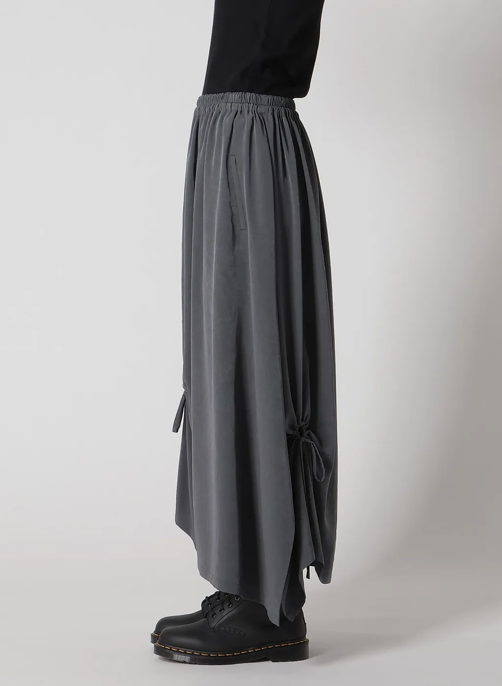 Crepe De Chine Circle Gathered Skirt