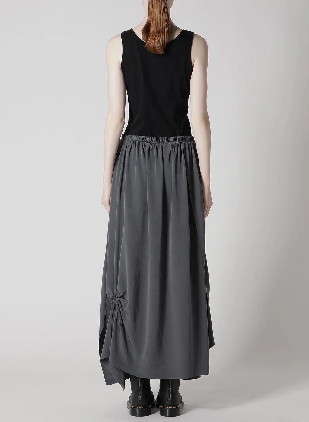 Crepe De Chine Circle Gathered Skirt