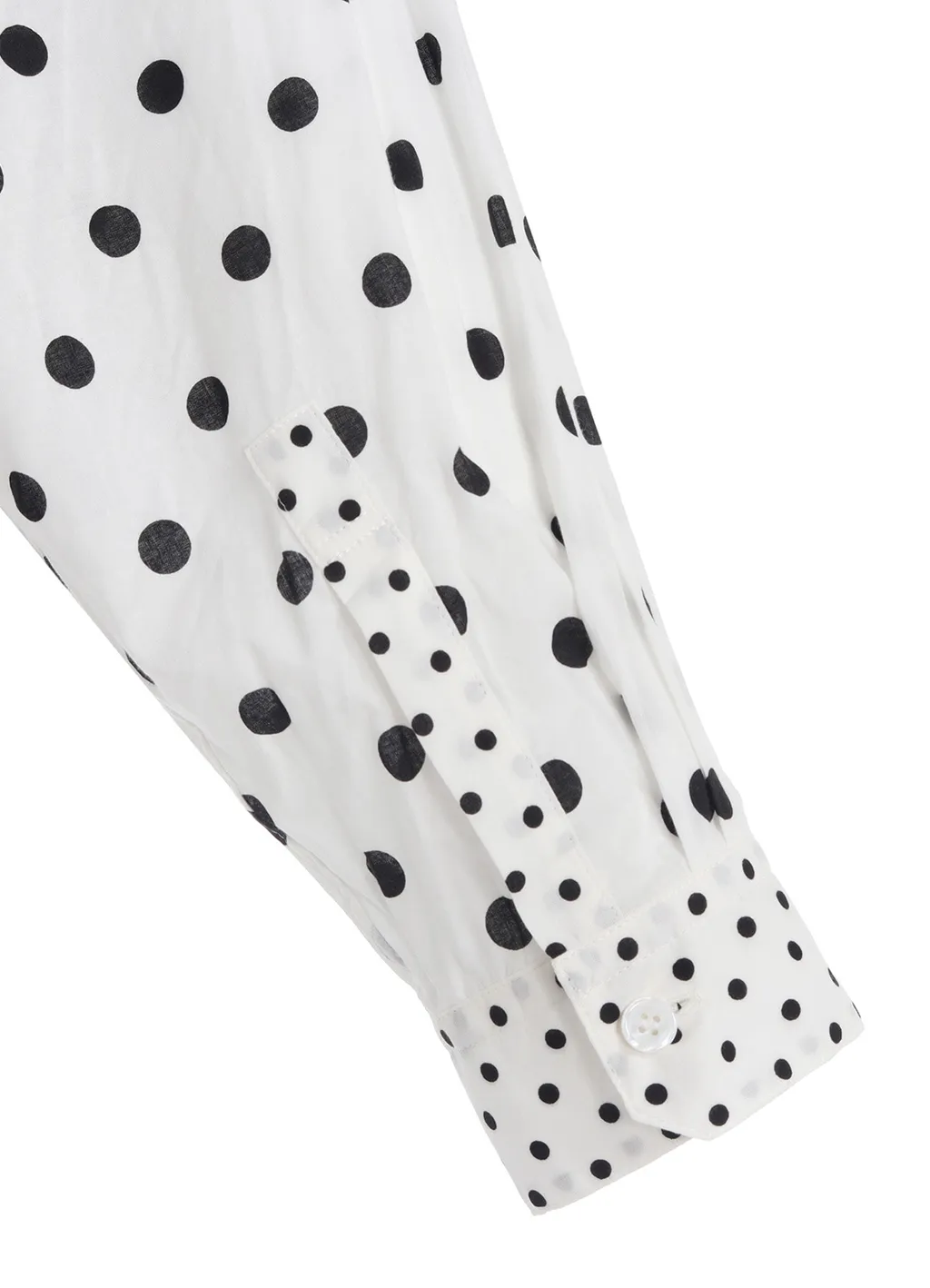 60/- Cotton Lawn Dot Print Long Sleeve Blouse