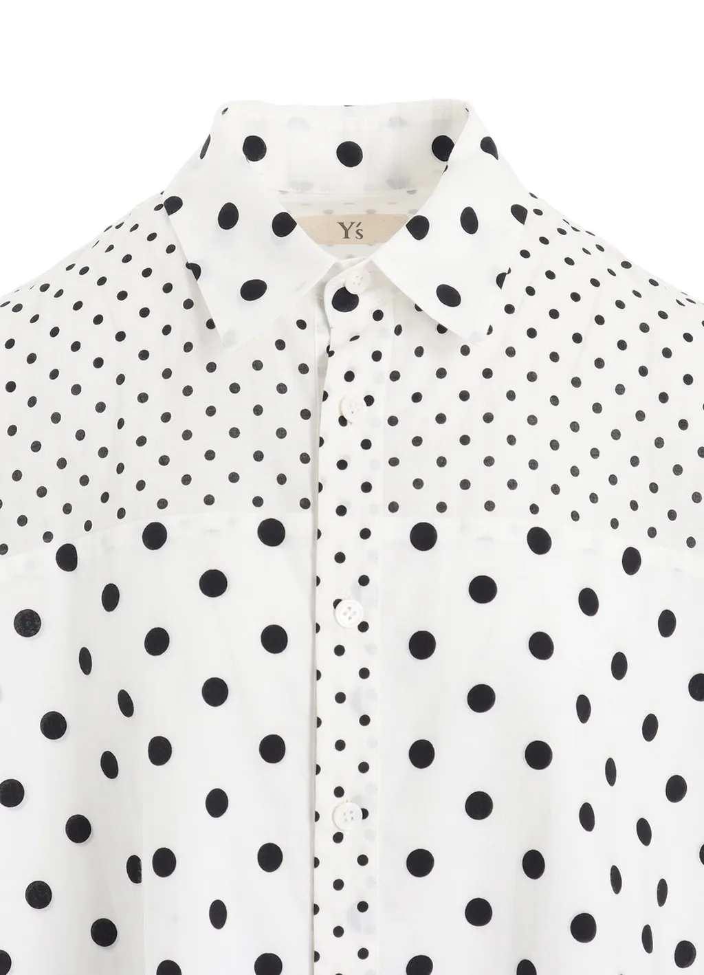 60/- Cotton Lawn Dot Print Long Sleeve Blouse
