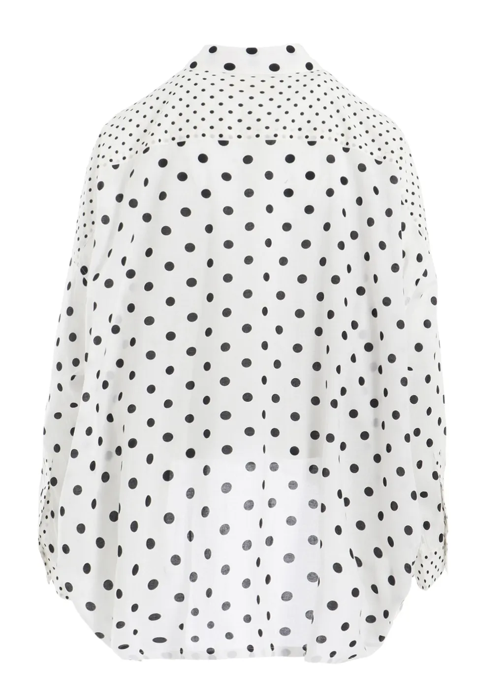 60/- Cotton Lawn Dot Print Long Sleeve Blouse