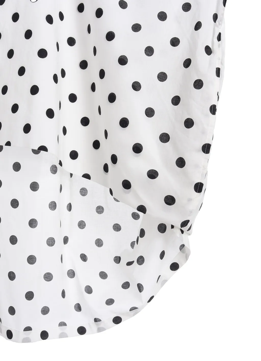 60/- Cotton Lawn Dot Print Long Sleeve Blouse