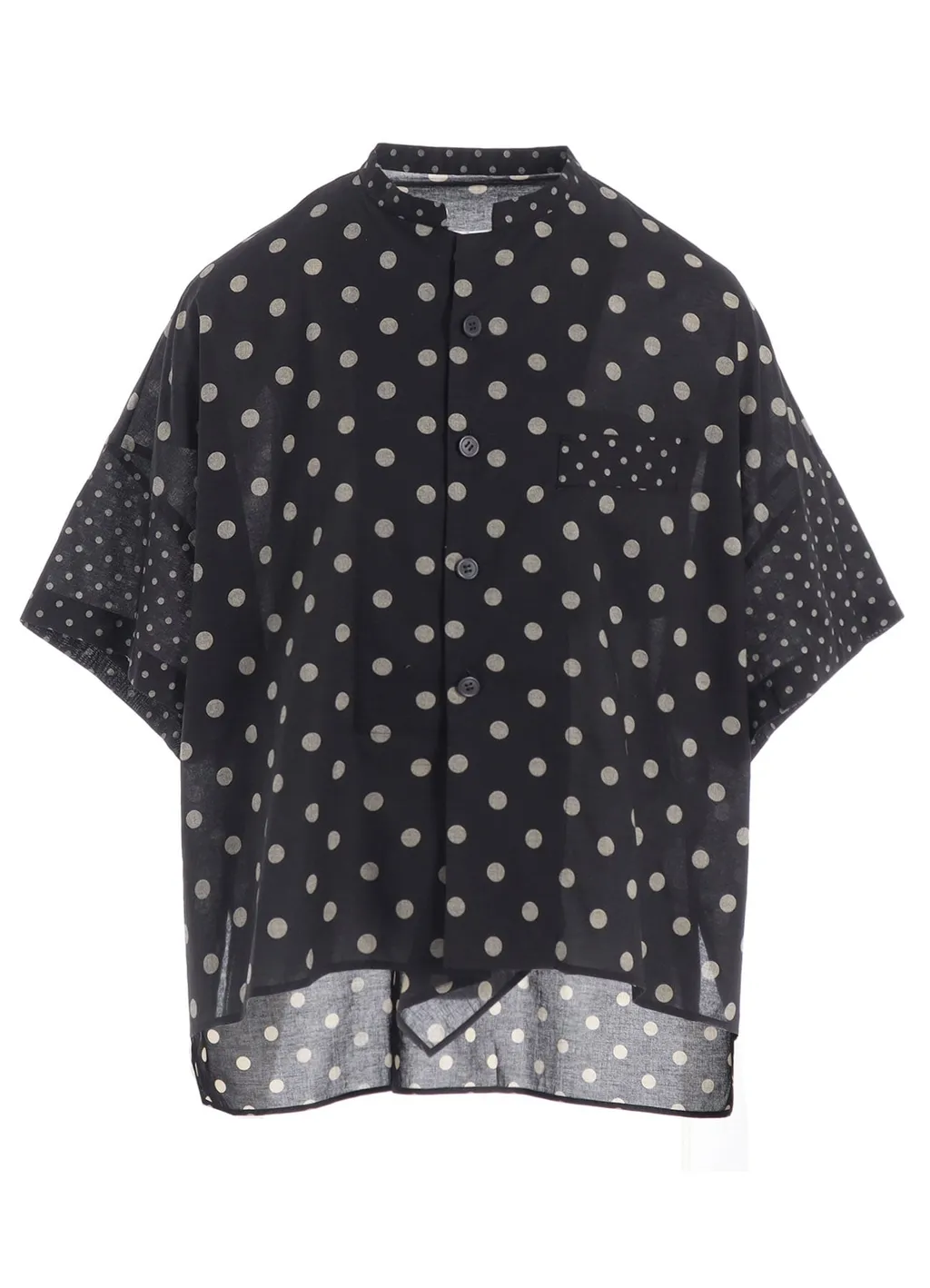60/- Cotton Lawn Dot Print Box Blouse