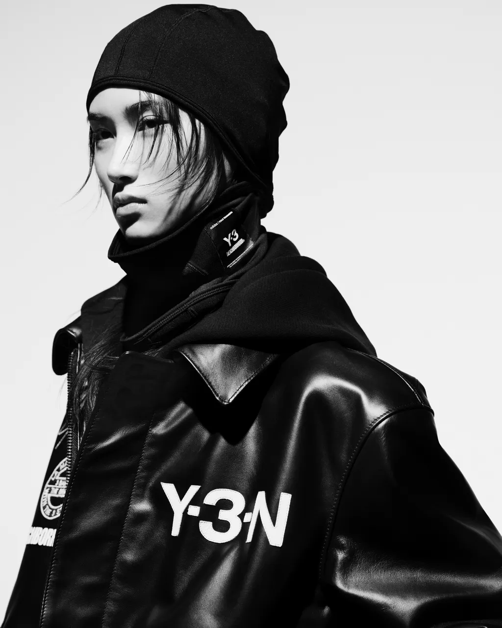 Y-3 Nbhd Leather Bomber Jacket