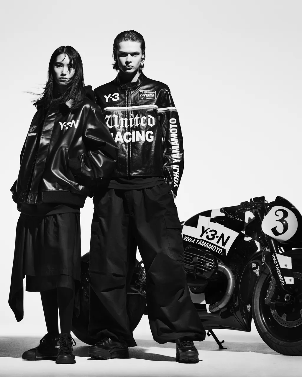 Y-3 Nbhd Leather Bomber Jacket