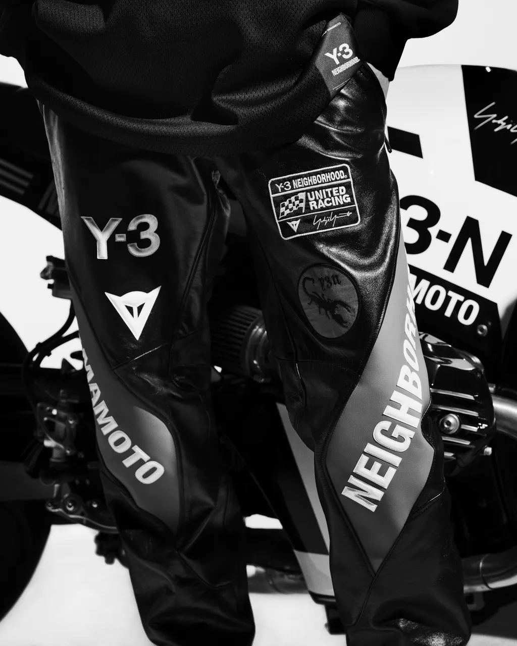 Y-3 Nbhd Moto Leather Pants