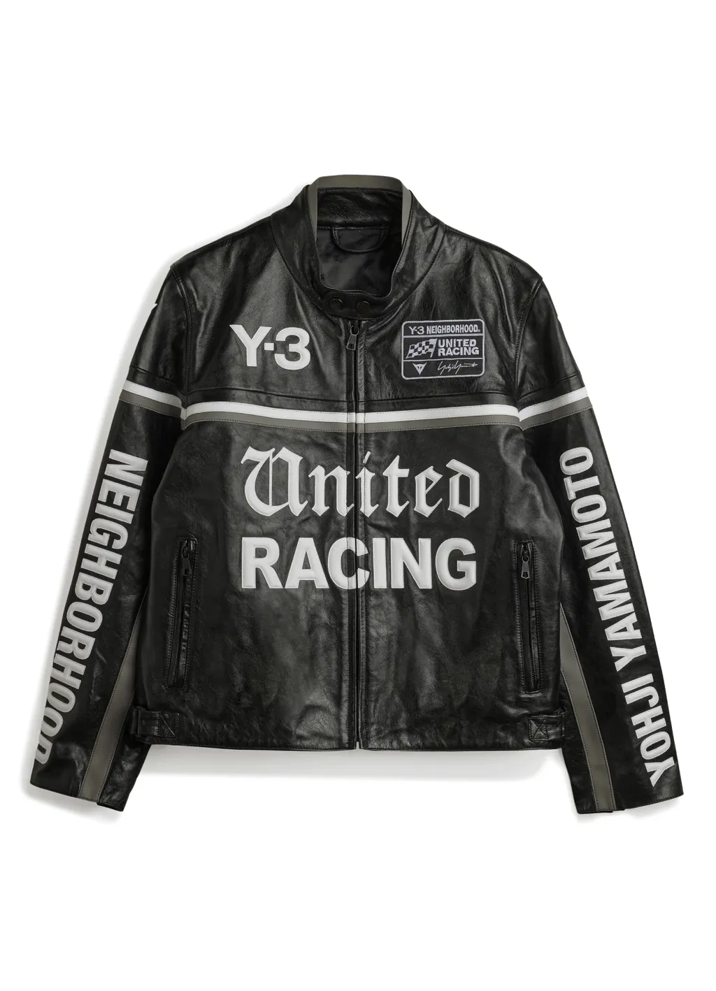 Y-3 Nbhd Leather Racer Jacket