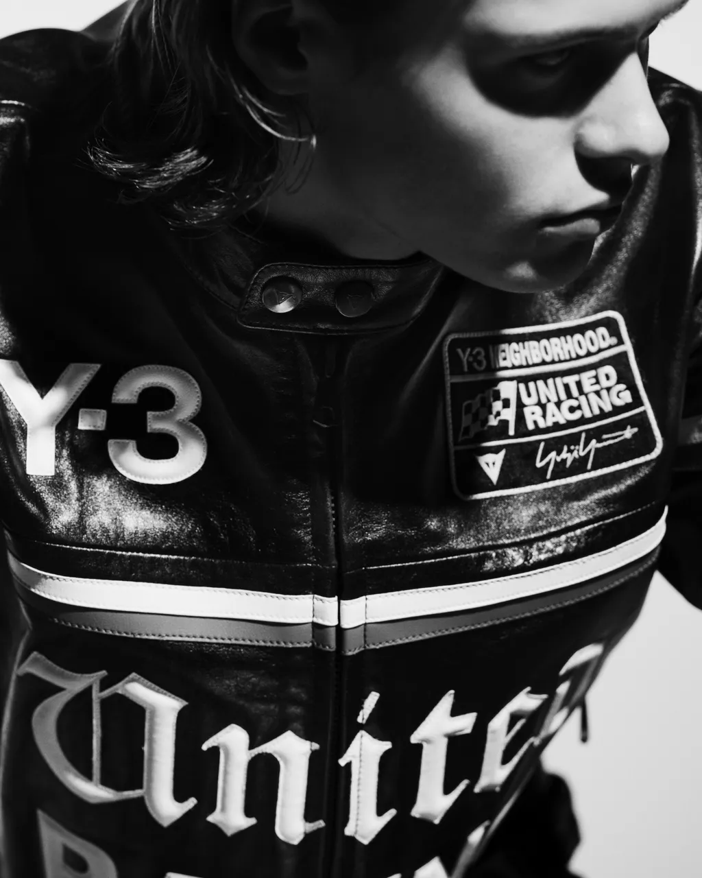 Y-3 Nbhd Leather Racer Jacket