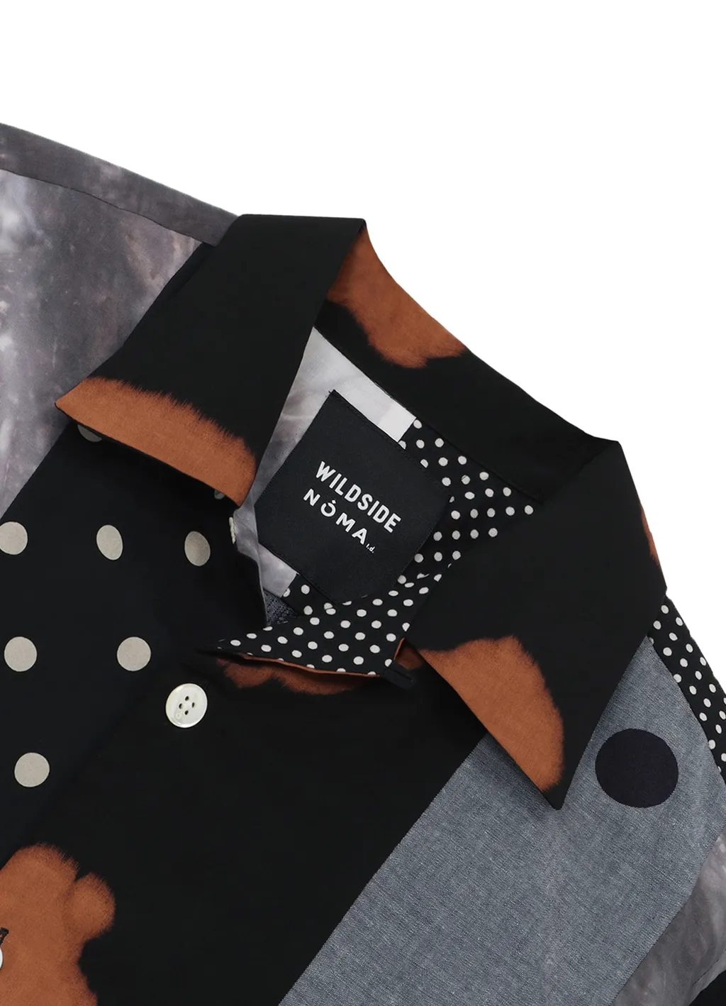 Wildside × Noma T.D. Dot Print & Dye Patchwork Shirt