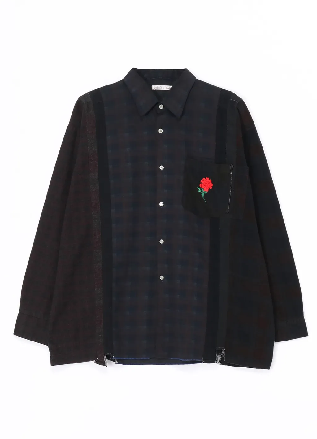 Wildside×Rebuild By Needles Flannel 7Cut Wide Shirt