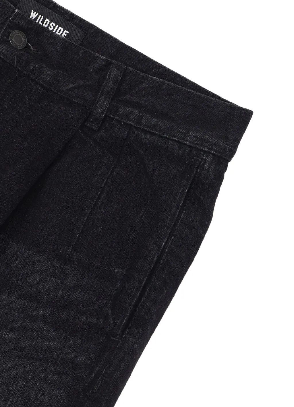 Wildside×Minedenim Black Denim Wide Work Pants
