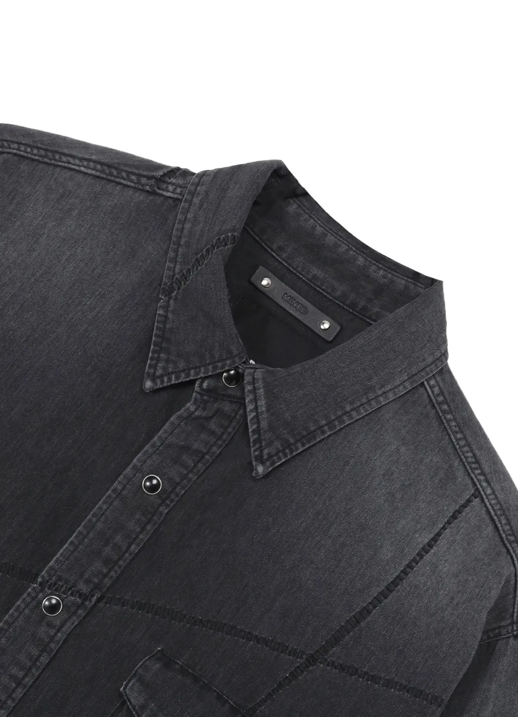 Wildside × Minedenim Frankenstein Loose Denim Western Shirts