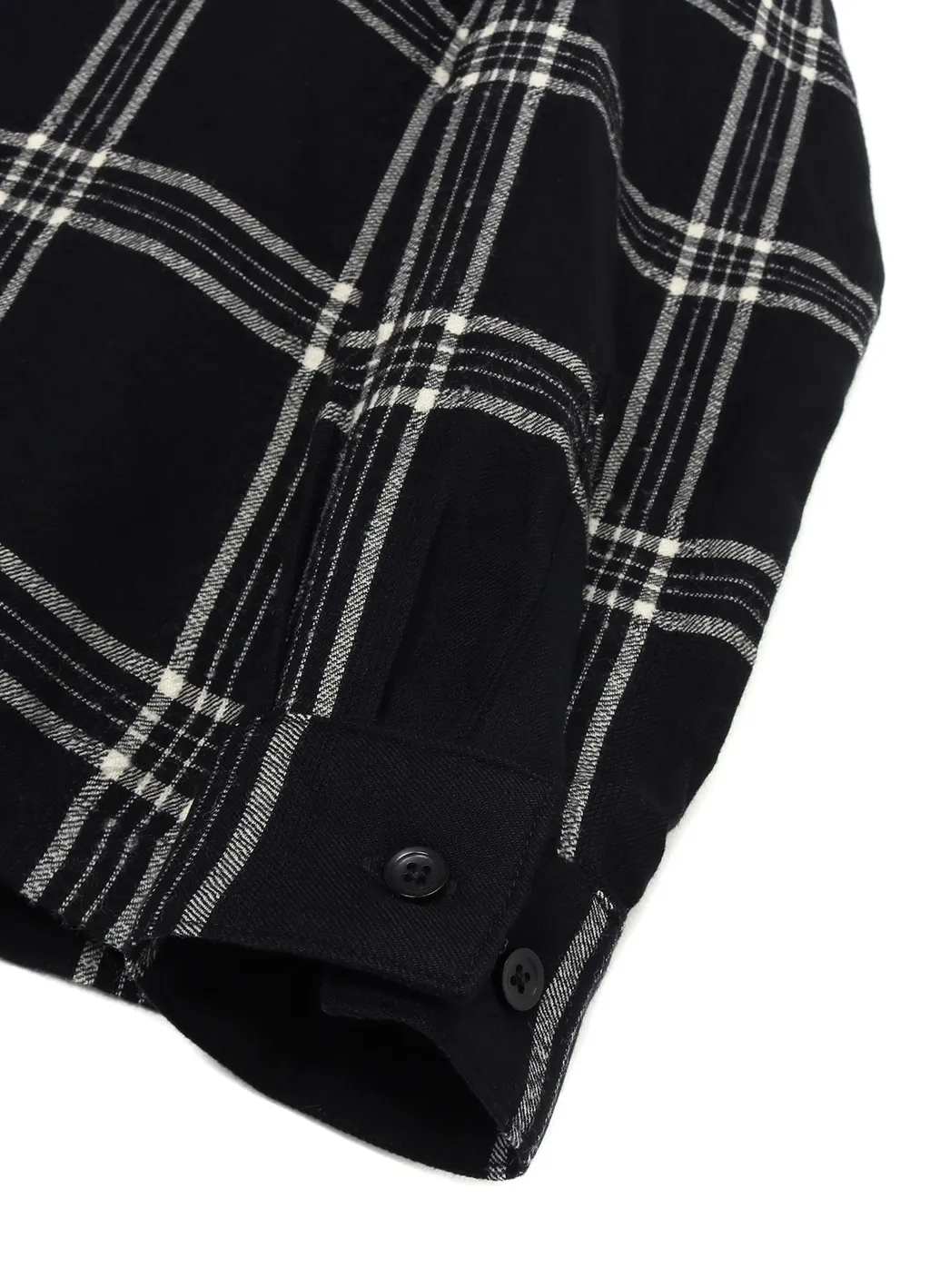 Wildside×Minedenim R.Wool Flannel Check Embroidery Open Collar Sh