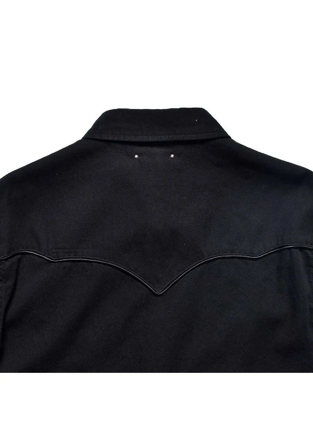 B.Denim Piping Trim Western Sh