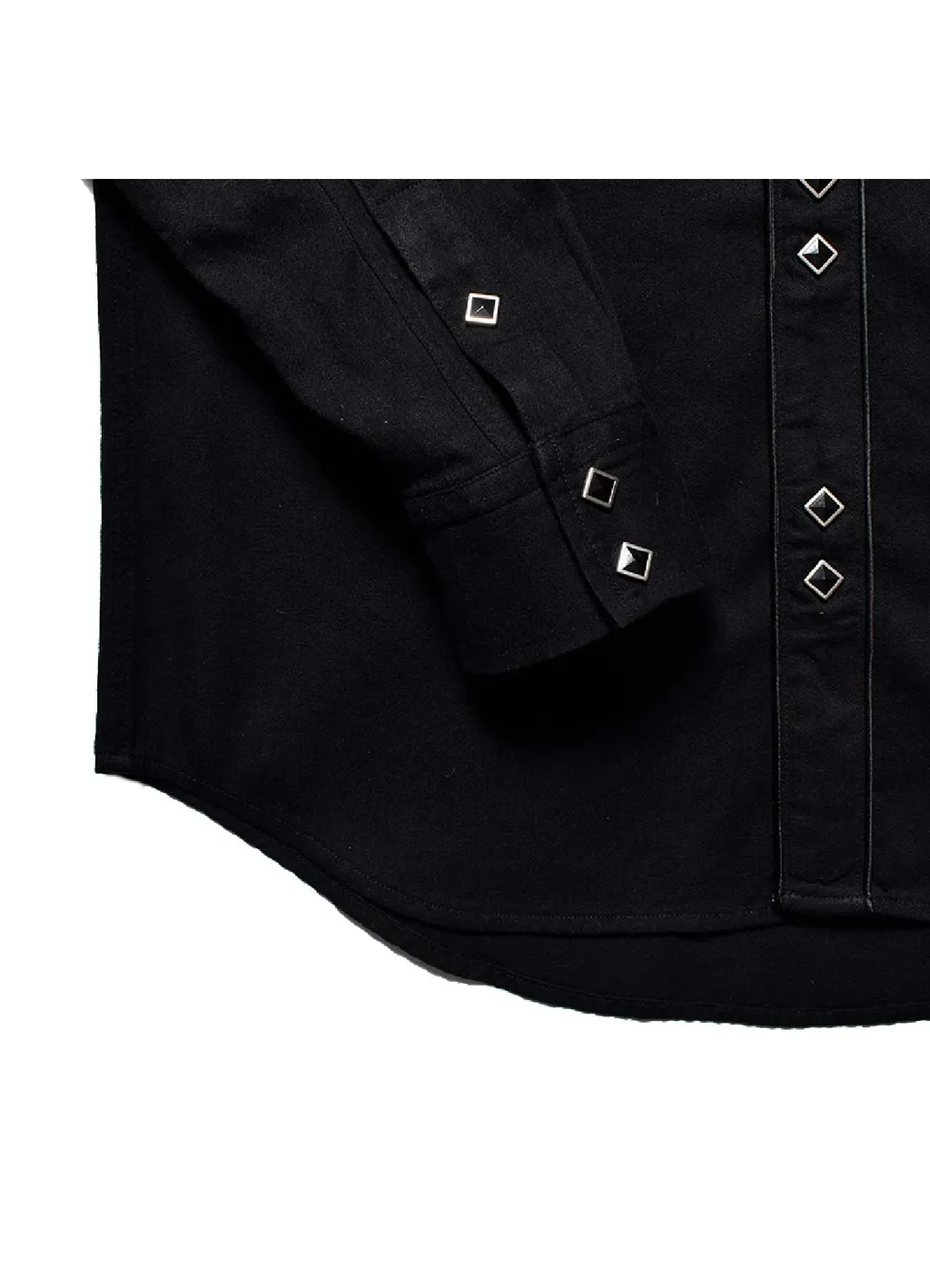B.Denim Piping Trim Western Sh