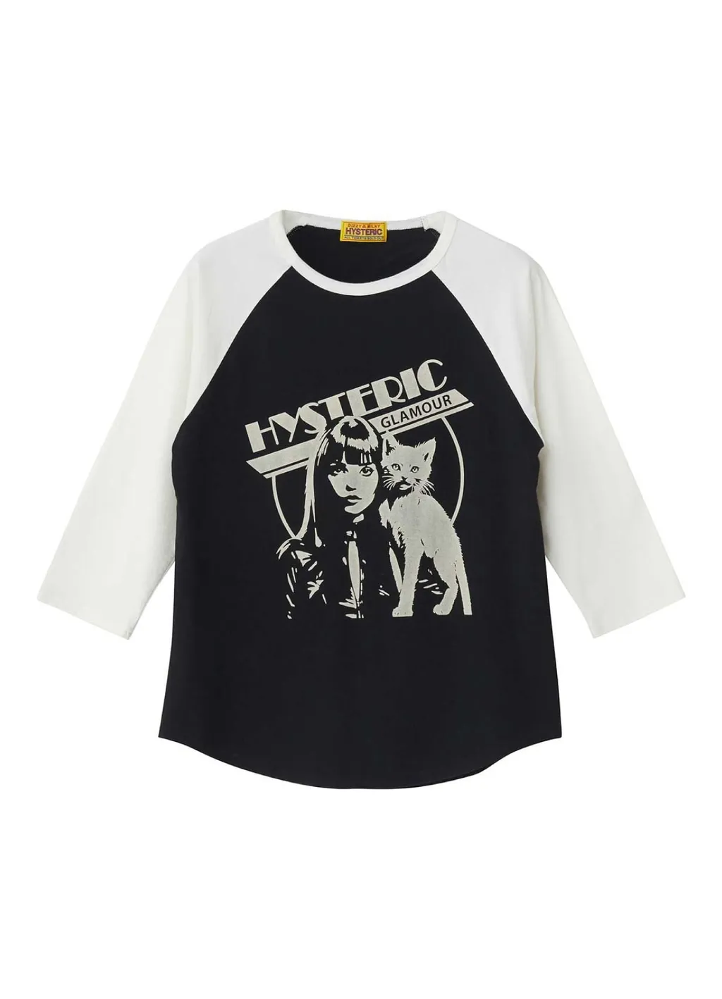 Hysteric Woman Cat Three Quarter Sleeve T-Shirt