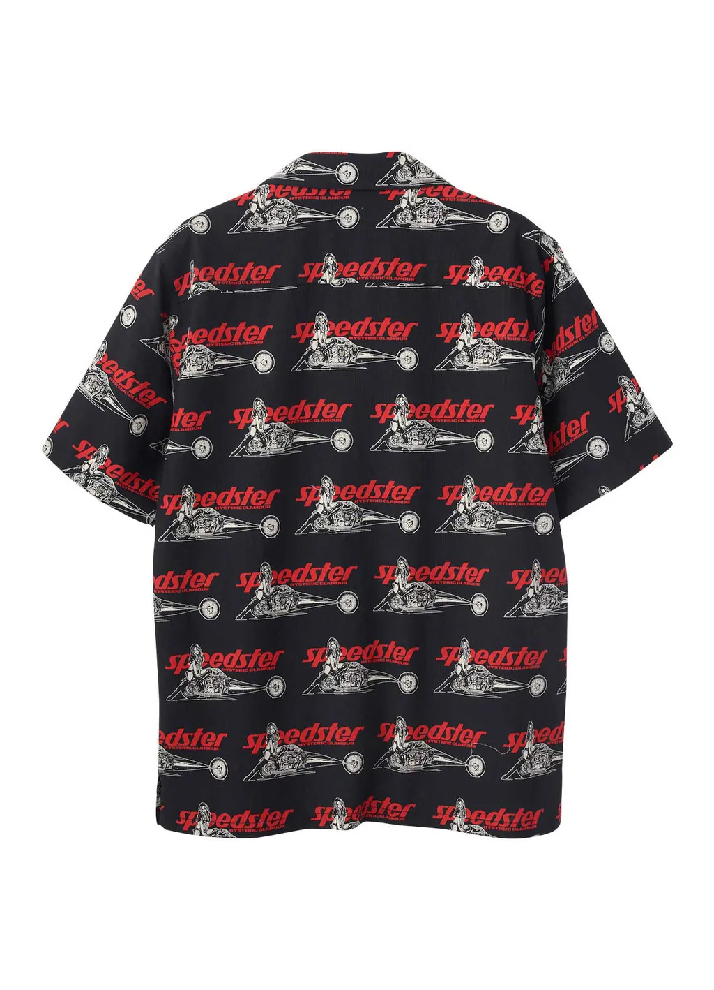Speedster Remix Pattern Open-Collar Shirt