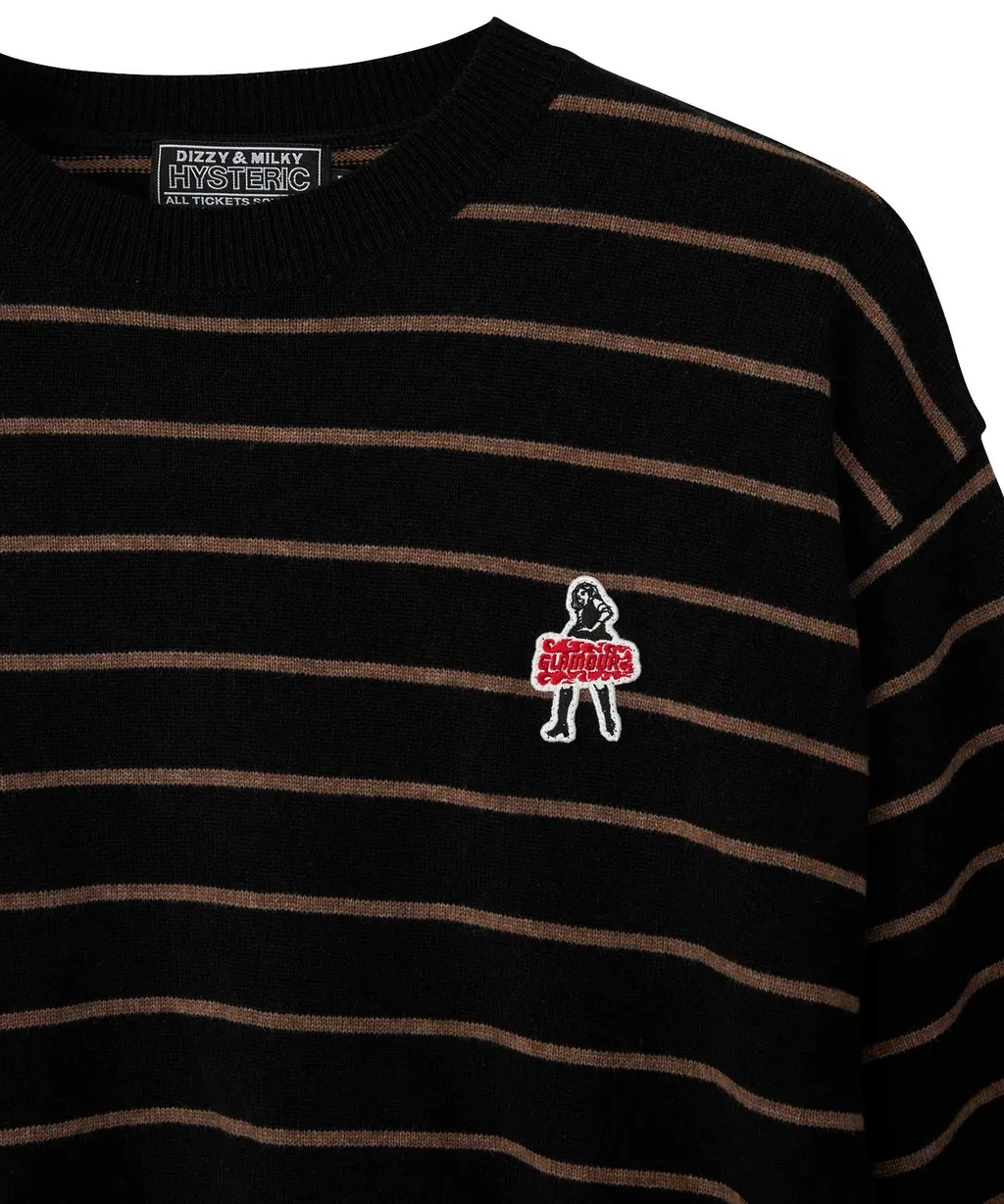 Vixen Girl Patch Border Sweater