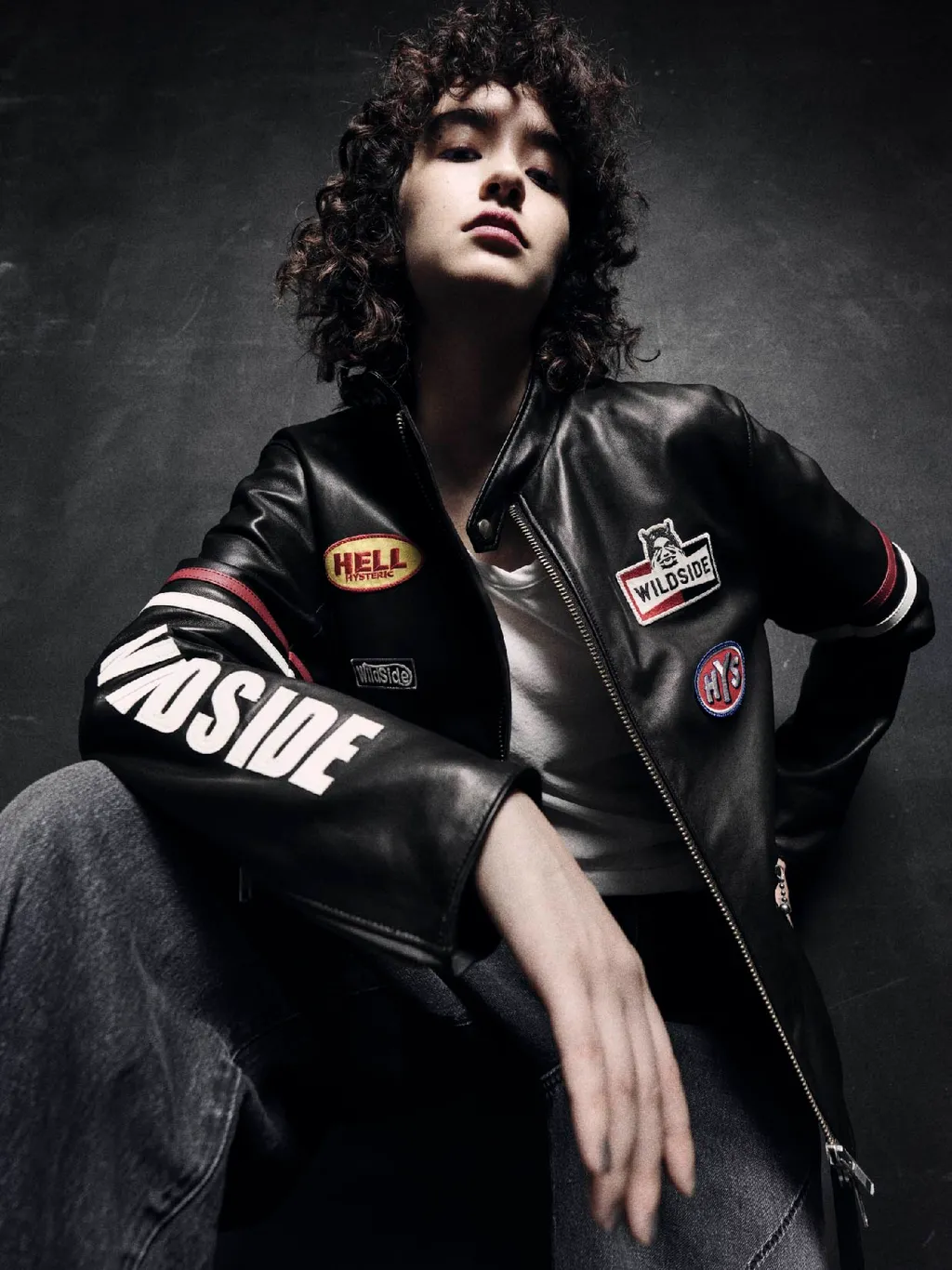 Wildside × Hysteric Glamour Racing Leather Jacket