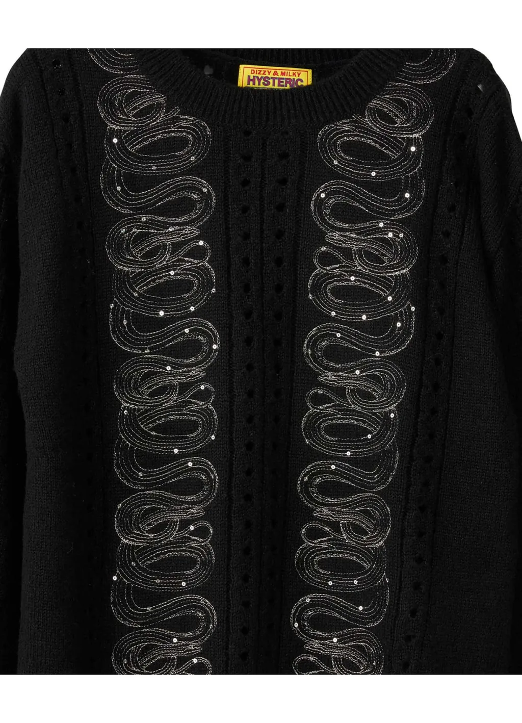 Snake Loop Embroidery Sweater