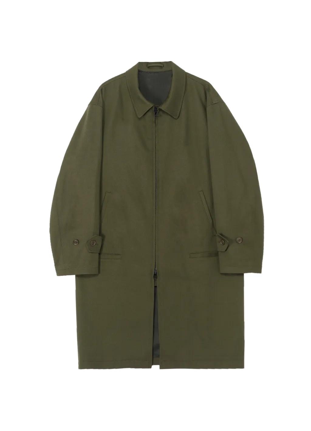 Katsuragi Cotton Soutien Collar Zipper Coat